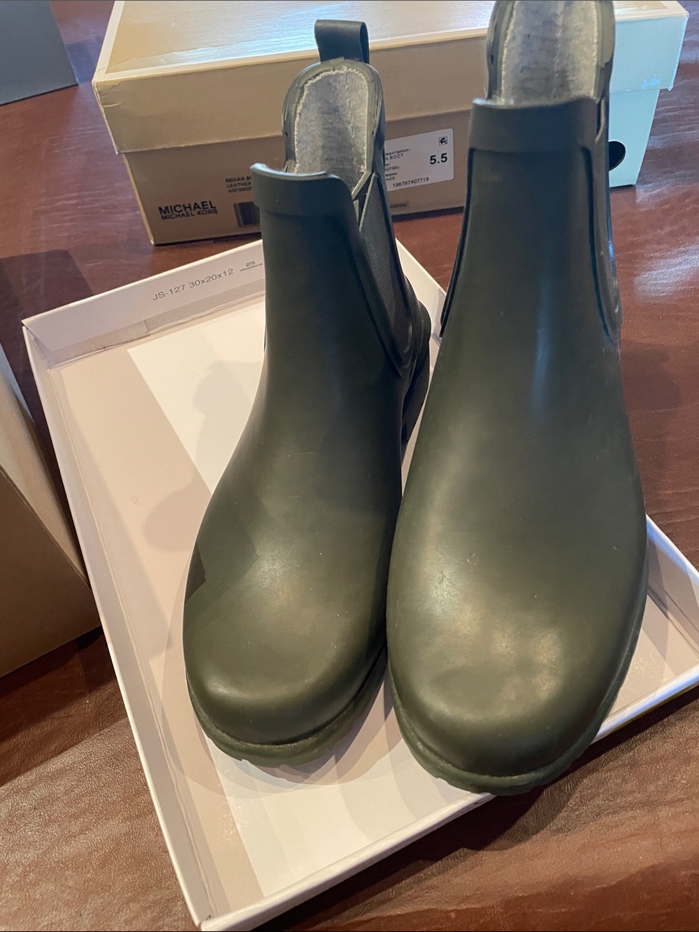 Keds Olive Green Chelsea Rain Boots